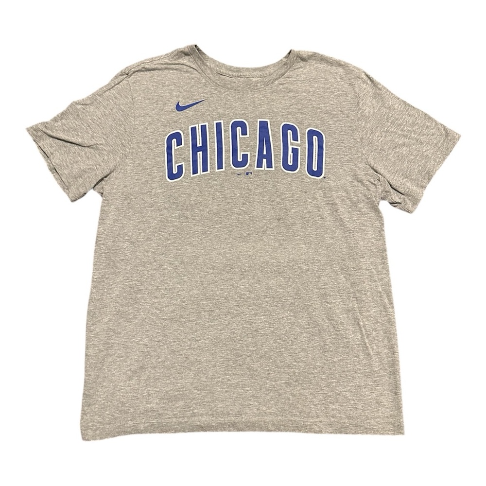 Nike Chicago Báez #9 Heather Gray Tee – Men’s L